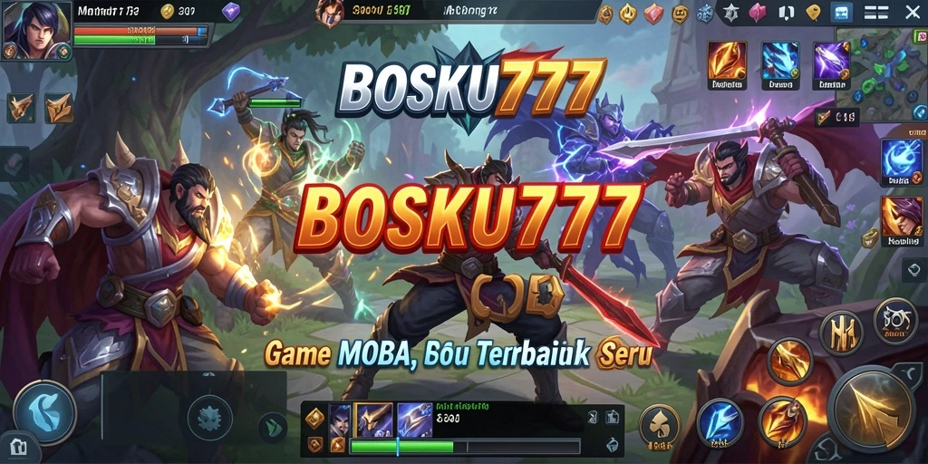 Tangkapan layar menunjukkan pertarungan intens di BOSKU777 dengan karakter yang beraksi.