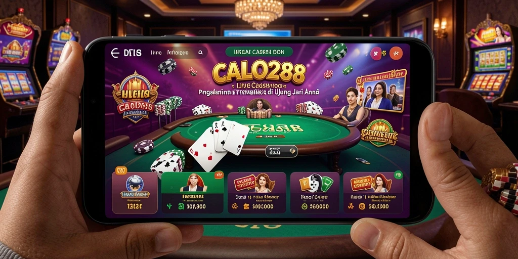 Screenshot gameplay CALO288 menampilkan dealer langsung dan interaksi pemain.