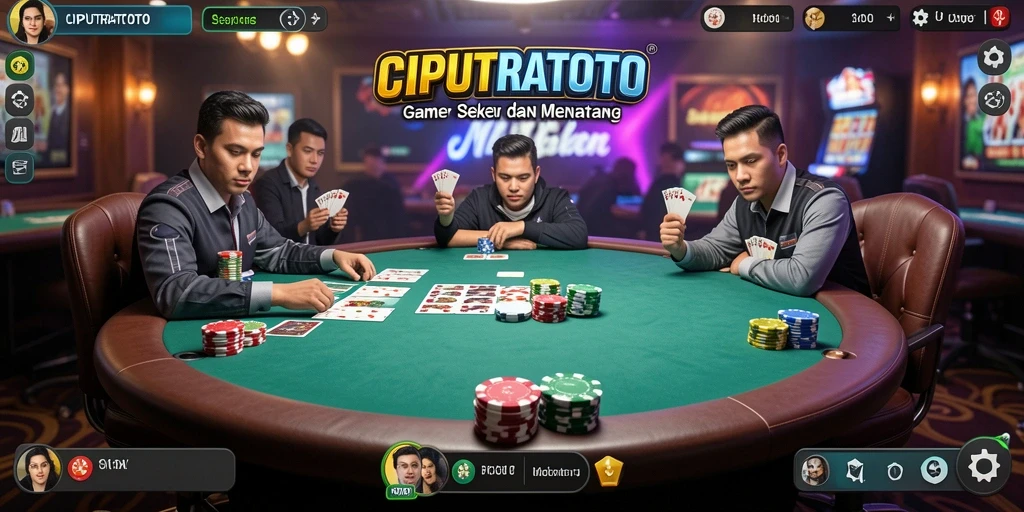 Screenshot gameplay CIPUTRATOTO yang menunjukkan aksi poker seru.