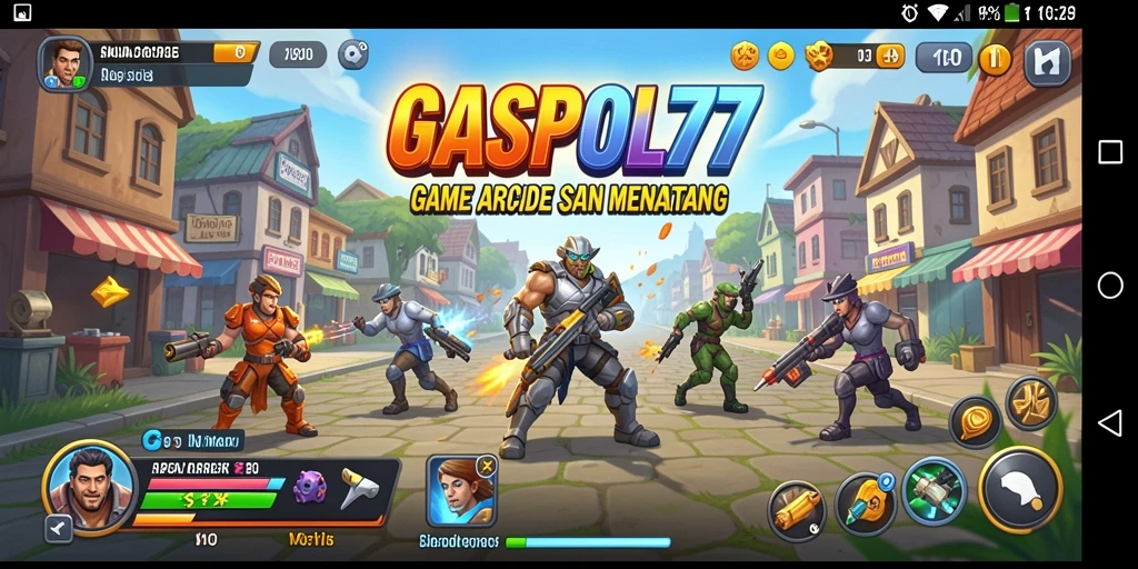 Screenshot menampilkan aksi seru dari gameplay Arcade GASPOL77.