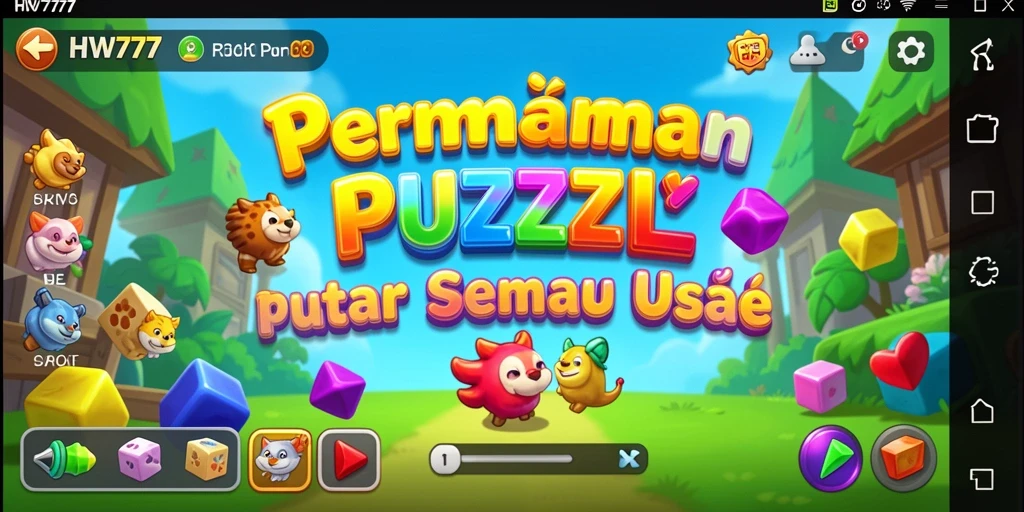 Screenshot HW777 menampilkan gameplay menantang puzzle yang imersif.