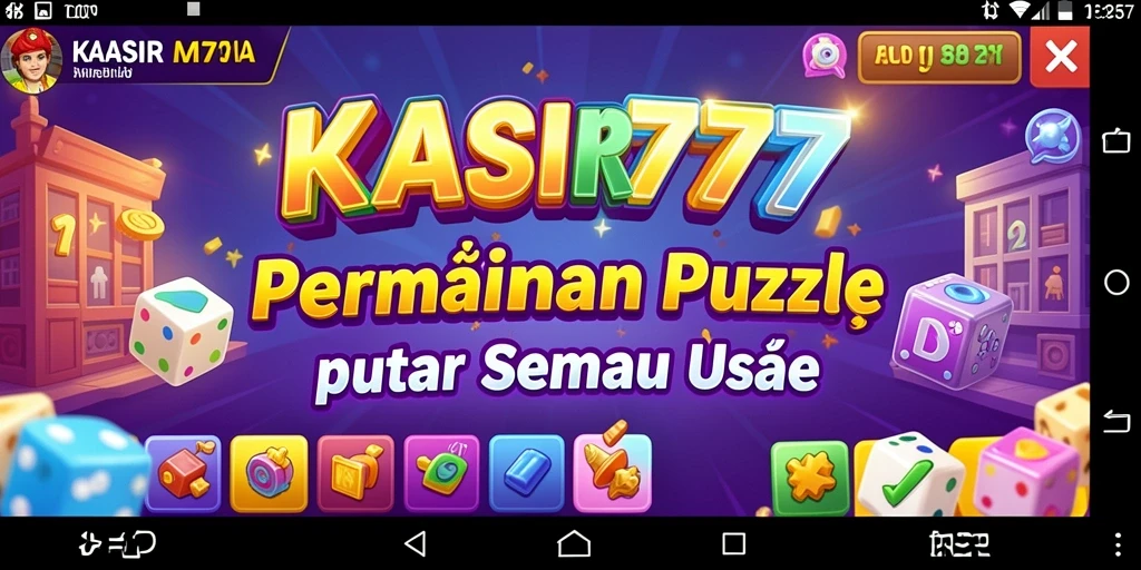 Screenshot gameplay KASIR777 yang menunjukkan tantangan puzzle seru.