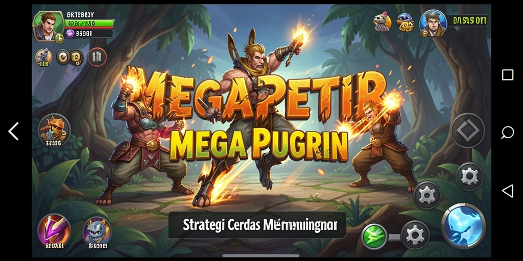 Screenshot MEGAPETIR menampilkan pertempuran strategis yang mengasyikkan.