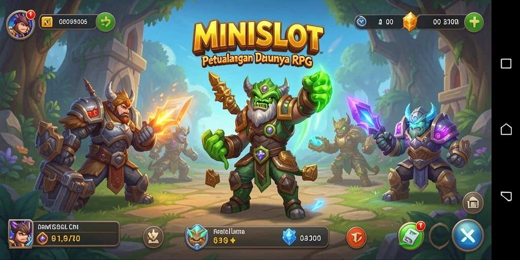 Screenshot gameplay yang menampilkan petualangan RPG yang epik.
