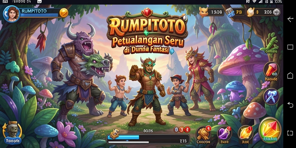 Tampilan gameplay yang mendebarkan di RUMPITOTO.
