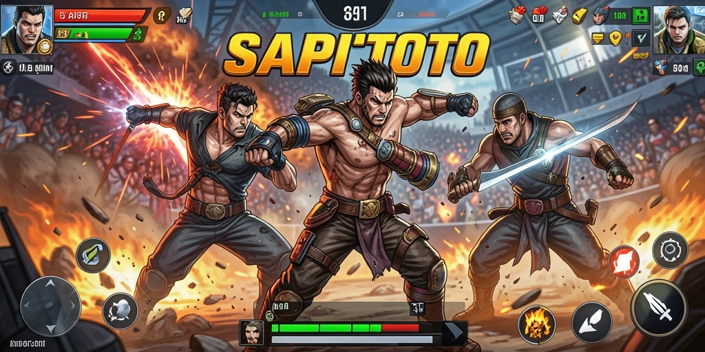 Gameplay seru dari SAPITOTO dalam aksi pertarungan.