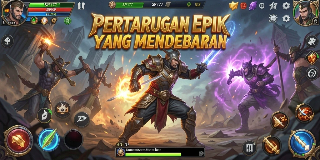 Tampilan pertarungan epik di game Fighting SP777.