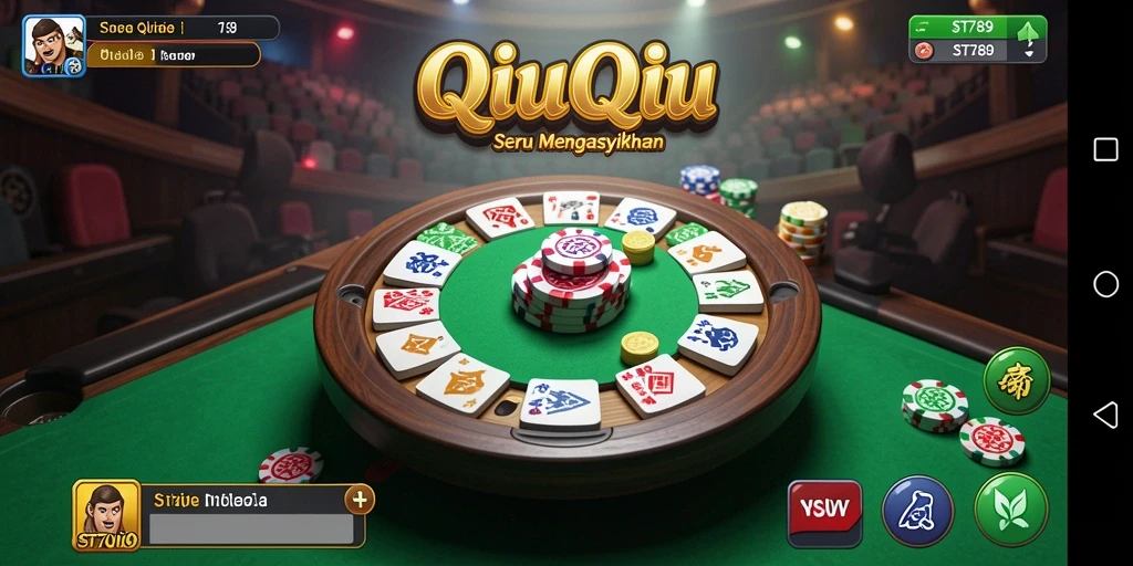 Tampilan gameplay seru dalam ST789, permainan QiuQiu yang menarik.