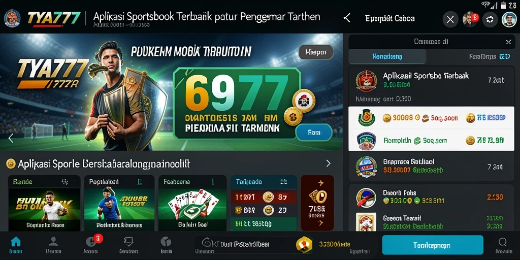 Tangkapan layar gameplay TYA777 saat memasang taruhan olahraga.